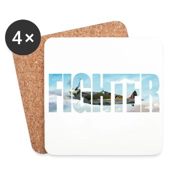 Fighter Spitfire - Coasters (set of 4) - white - Front