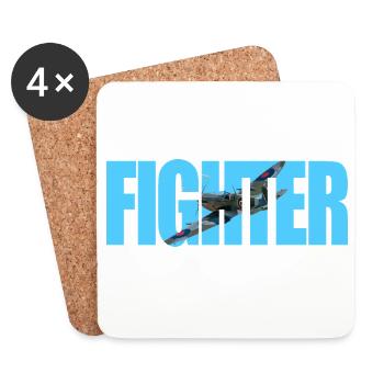 Fighter Spitfire - Coasters (set of 4) - white - Front