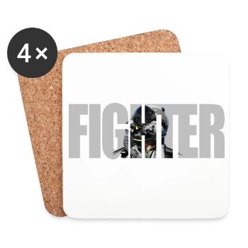 Fighter - Coasters (set of 4) - white - Front