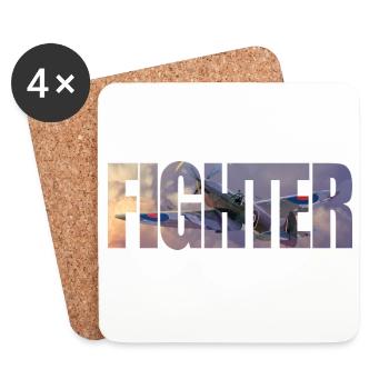 Fighter Spitfire - Coasters (set of 4) - white - Front