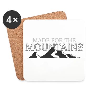 Conçu pour la montagne - Dessous de verre (lot de 4) - blanc - Devant