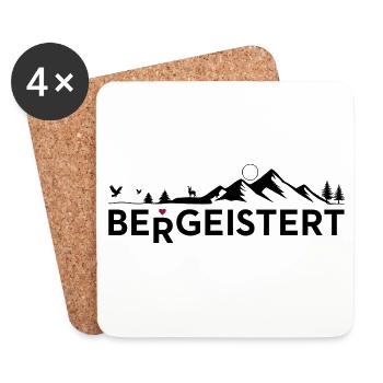 Bergeistert Natur Ruhe Berge - Untersetzer (4er-Set) - Weiß - Vorne
