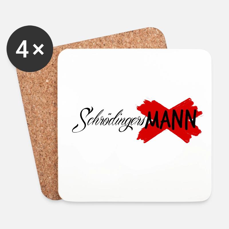 Schrödingers Männer - Untersetzer (4er-Set) - Weiß