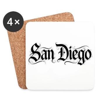 San Diego - Dessous de verre (lot de 4) - blanc - Devant