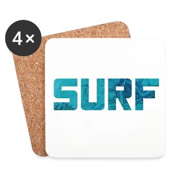 Surfen Surfer Urlaub Hawai Muster Hobby Meer Fun - Untersetzer (4er-Set) - Weiß - Vorne