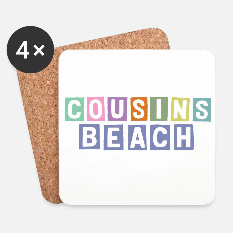 Cousins Beach – Summer Vibes - Untersetzer (4er-Set) - Weiß