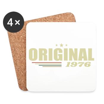 49. Geburtstag 49 Jahre Original 1976 - Untersetzer (4er-Set) - Weiß - Vorne