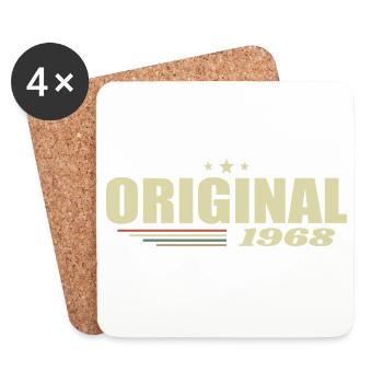 57. Geburtstag 57 Jahre Original 1968 - Untersetzer (4er-Set) - Weiß - Vorne