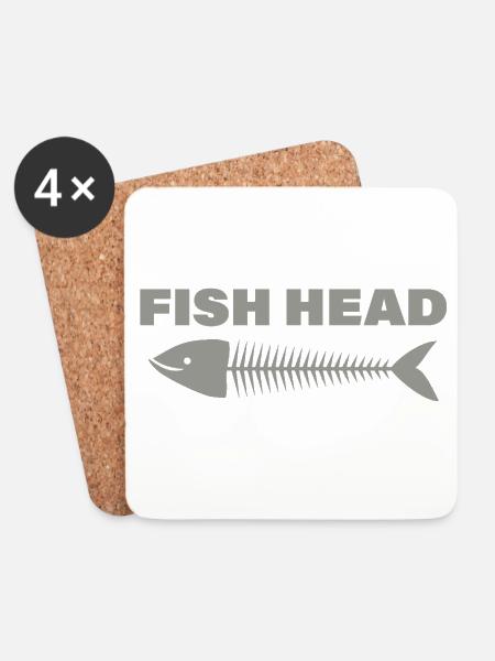 FISH HEAD - Untersetzer (4er-Set) - Weiß