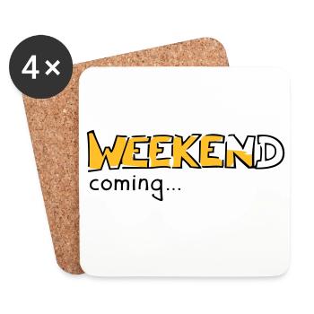 Weekend - Coasters (set of 4) - white - Front
