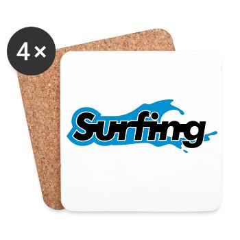 Surfing - Untersetzer (4er-Set) - Weiß - Vorne