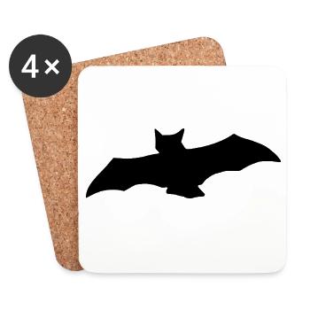 Fledermaus Gothic: Symbol für Nacht & Freiheit - Untersetzer (4er-Set) - Weiß - Vorne