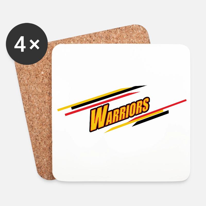 Lebendiges Krieger-Emblem - Untersetzer (4er-Set) - Weiß