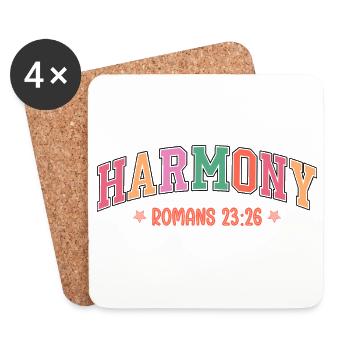 L’harmonie dans la couleur Rome 23:26 - Dessous de verre (lot de 4) - blanc - Devant