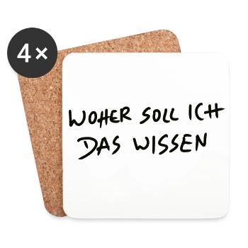 Wohin soll ich das Wissen Graffiti - Untersetzer (4er-Set) - Weiß - Vorne