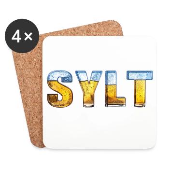 Sylt & Eis - Untersetzer (4er-Set) - Weiß - Vorne