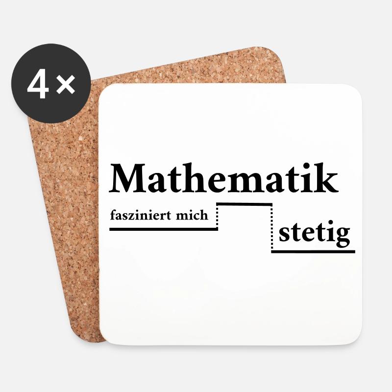 Mathematik fasziniert - Untersetzer (4er-Set) - Weiß