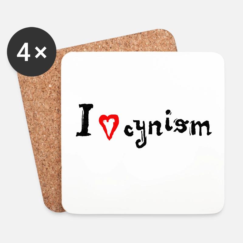 Ich liebe Zynismus - Untersetzer (4er-Set) - Weiß