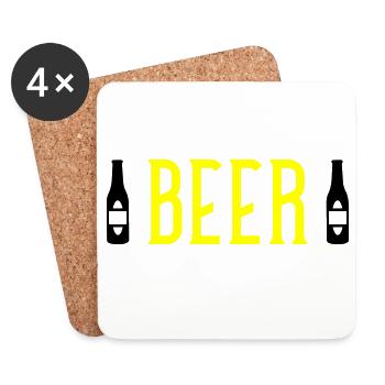 Beer  - Untersetzer (4er-Set) - Weiß - Vorne
