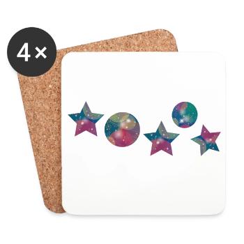 Noël des étoiles - Dessous de verre (lot de 4) - blanc - Devant