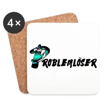 Problem solver text - Coasters (set of 4) - white - Front