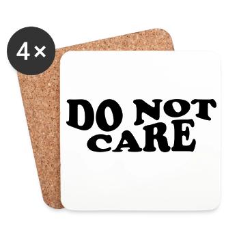 Do Not Care – Freches Statement Design - Untersetzer (4er-Set) - Weiß - Vorne