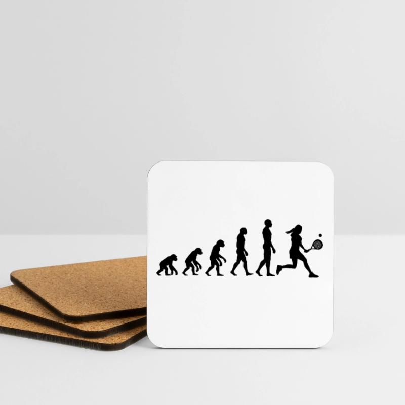 Padel Evolution, From Monkey to Padel Queen Coasters (set of 4)