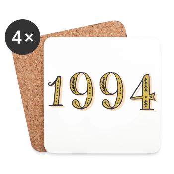 Cadeau d’anniversaire 1994 Vintage 1994  - Dessous de verre (lot de 4) - blanc - Devant
