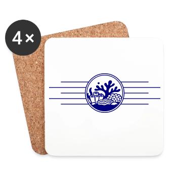 Coral Ocean Coral Reef - Coasters (set of 4) - white - Front