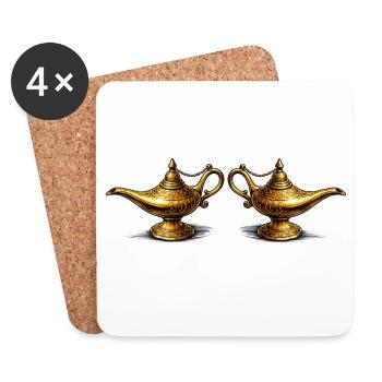 Golden Oil Lamps - Coasters (set of 4) - white - Front