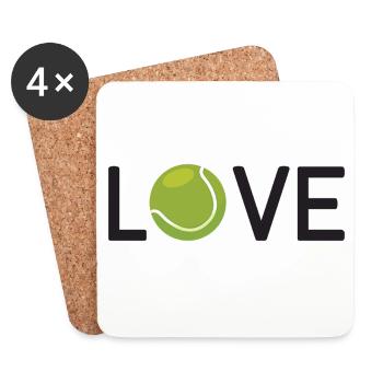 Tennis Lover - Coasters (set of 4) - white - Front