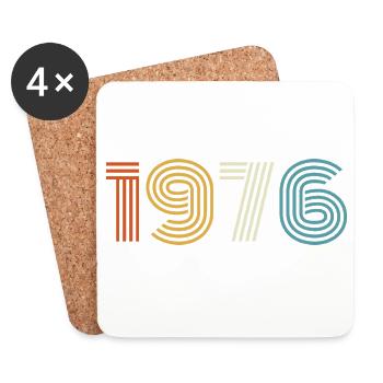 1976 Geschenk 1976 Vintage 1976 - Untersetzer (4er-Set) - Weiß - Vorne