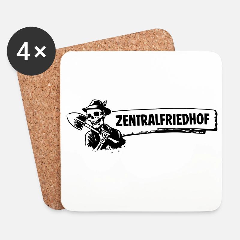 Zentralfriedhof - Untersetzer (4er-Set) - Weiß
