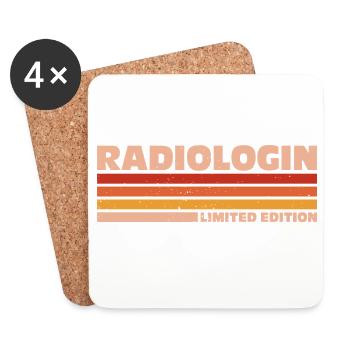 Radiologue Radiologue Radiologie Radiologue - Dessous de verre (lot de 4) - blanc - Devant