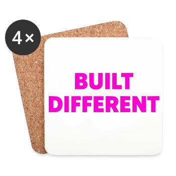 Differently built typography - Coasters (set of 4) - white - Front