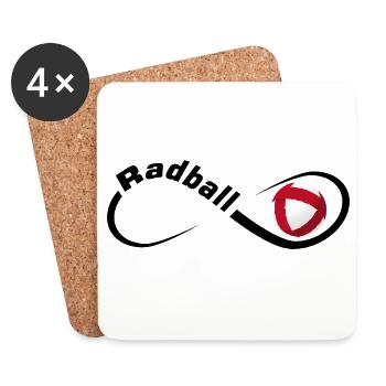 Cycling ball, cycleball, indoor cycling - Coasters (set of 4) - white - Front