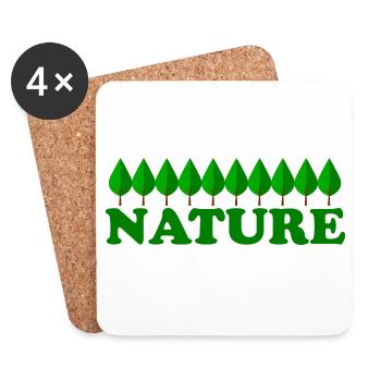 Nature - Coasters (set of 4) - white - Front