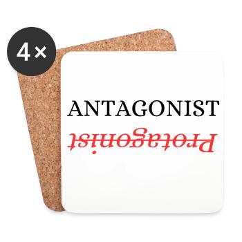 Protagoniste antagoniste - Dessous de verre (lot de 4) - blanc - Devant