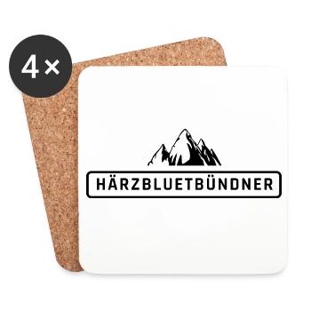 Härzbluetbündner, fier natif des Grisons - Dessous de verre (lot de 4) - blanc - Devant