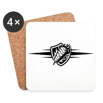 Döner Symbol Dönerskeß - Dessous de verre (lot de 4) - blanc - Devant