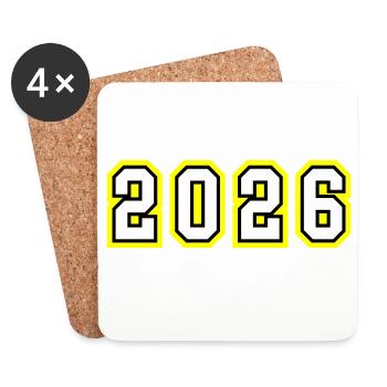 2026 year - Coasters (set of 4) - white - Front
