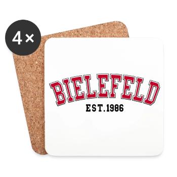 Bielefeld Fondée en 1986 - Dessous de verre (lot de 4) - blanc - Devant