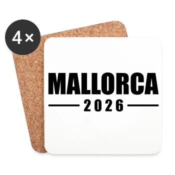 Majorque 2026 - Dessous de verre (lot de 4) - blanc - Devant