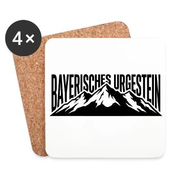 Bayrisches Urgestein - Untersetzer (4er-Set) - Weiß - Vorne
