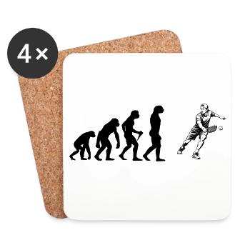 Cadeau pro de pickleball pour les fans de joueurs de pickleball - Dessous de verre (lot de 4) - blanc - Devant