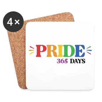 LGBT Pride Month - Pride 365 Days - Coasters (set of 4) - white - Front