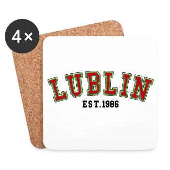 Lublin Fondée en 1986 - Dessous de verre (lot de 4) - blanc - Devant