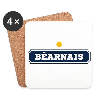 Béarnais T-Shirt Humor Gift - Coasters (set of 4) - white - Front