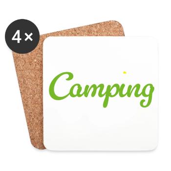Camping Blume Camper Quotes Hobby Sommer Van Life - Untersetzer (4er-Set) - Weiß - Vorne