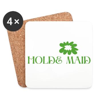 Holde Maid - Wortschätze - vergessene Wörter - Untersetzer (4er-Set) - Weiß - Vorne